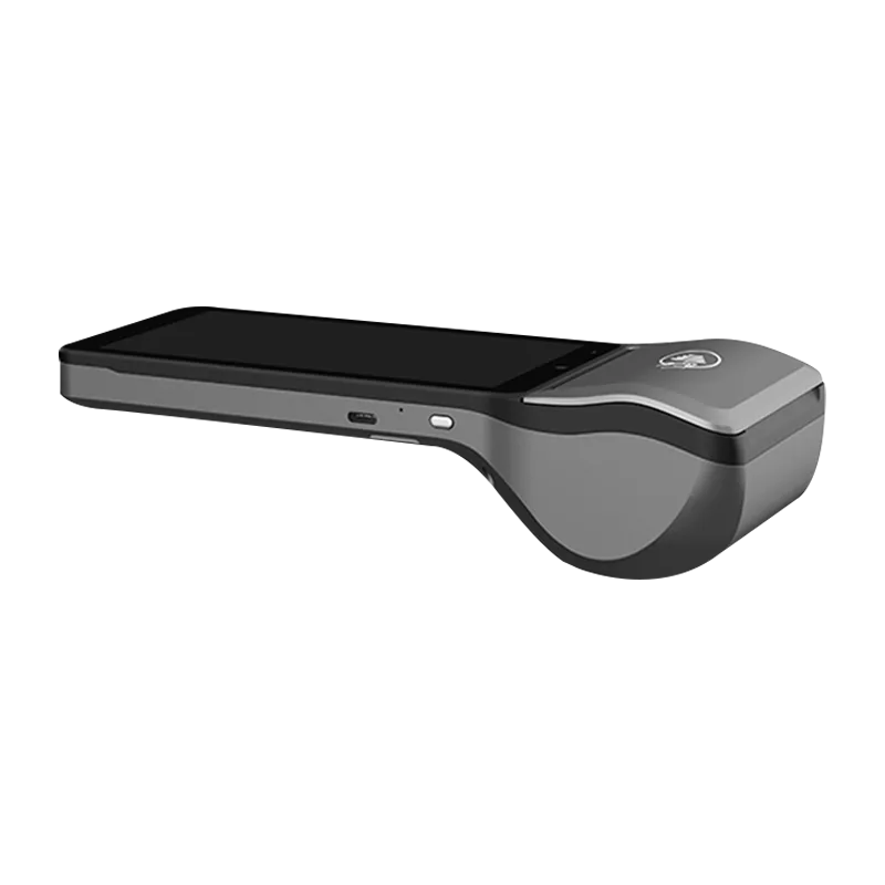 Q7 Android handheld POS terminal, angled view