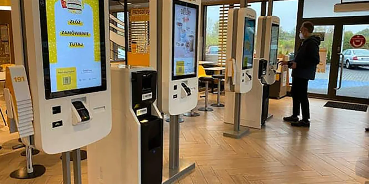 Self-order Self order – Targetpoint POS in use